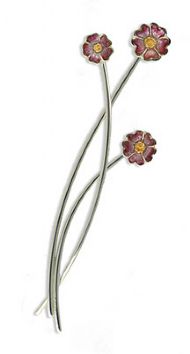 SHEILA FLEET PRIMULA SCOTICA BROOCH - PINK